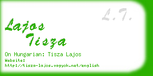 lajos tisza business card